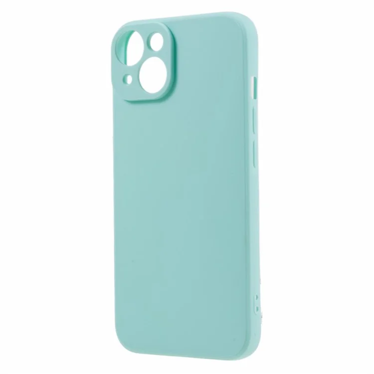 Pour iPhone 15 Straight Edge Phone Case Soft TPU Lens Precise Cutout Anti-scratch Cover - Baby Blue