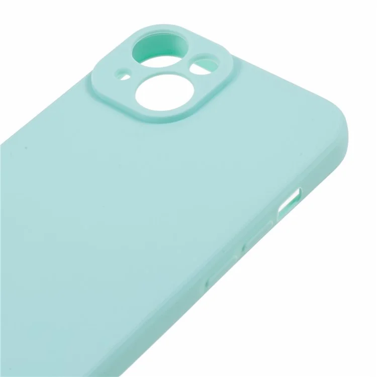 Pour iPhone 15 Straight Edge Phone Case Soft TPU Lens Precise Cutout Anti-scratch Cover - Baby Blue