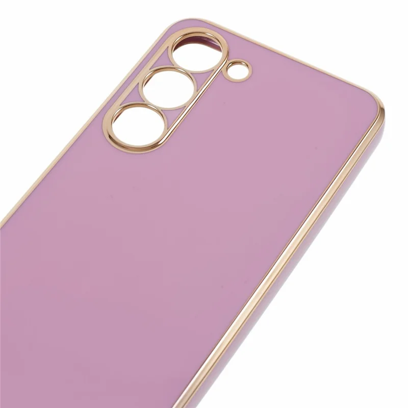 Shockproof TPU Phone Case for Samsung Galaxy S22 5G Electroplating 6D Glossy Phone Cover - Purple