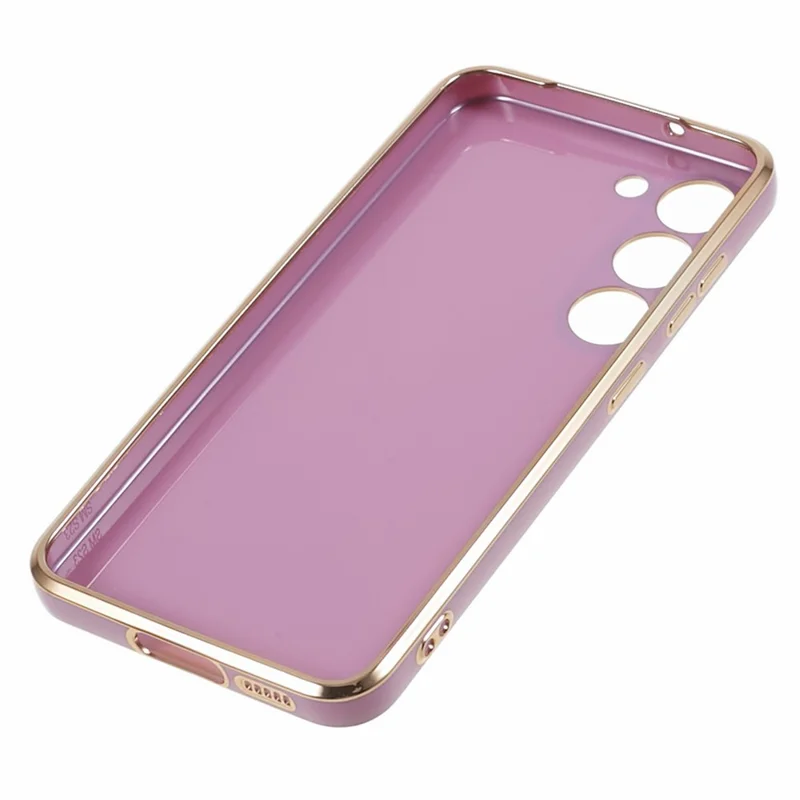 Anti-scratch TPU Phone Case for Samsung Galaxy S23 Electroplating 6D Glossy Cell Phone Back Cover - Purple