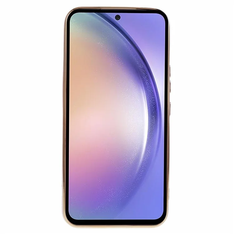 For Samsung Galaxy A25 5G (Global) (161.0 x 76.5 x 8.3mm) Glossy TPU Phone Case 6D Electroplated Shockproof Flexible Cover - Purple