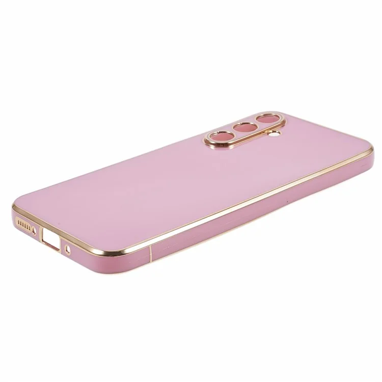 For Samsung Galaxy A25 5G (Global) (161.0 x 76.5 x 8.3mm) Glossy TPU Phone Case 6D Electroplated Shockproof Flexible Cover - Purple