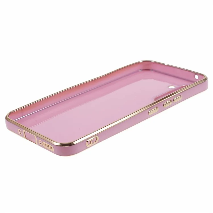 For Samsung Galaxy A25 5G (Global) (161.0 x 76.5 x 8.3mm) Glossy TPU Phone Case 6D Electroplated Shockproof Flexible Cover - Purple