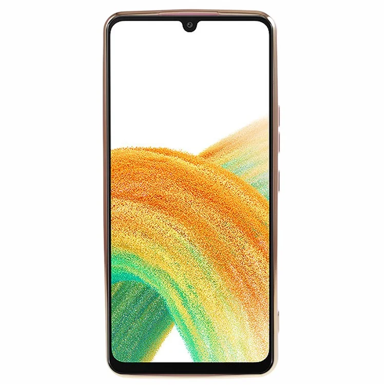 Pour Samsung Galaxy A33 5G Glossy Shockproof Protective Case 6D Electroplating TPU Phone Cover - Violet
