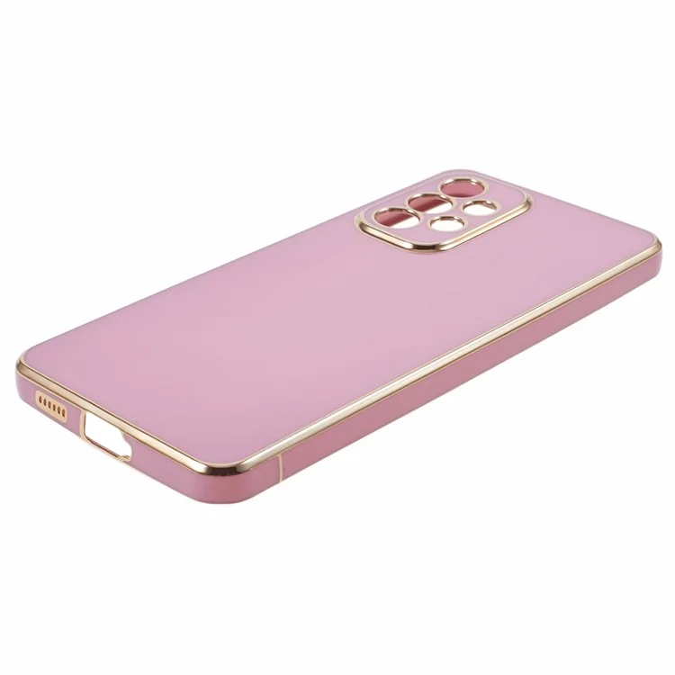 Pour Samsung Galaxy A33 5G Glossy Shockproof Protective Case 6D Electroplating TPU Phone Cover - Violet