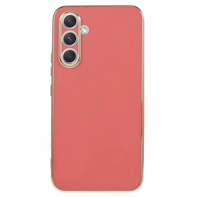 Custodia di Protezione Del Telefono Per Samsung Galaxy A34 5g, Morbido TPU Glossy 6D Electroplating Back Cover - Rosso
