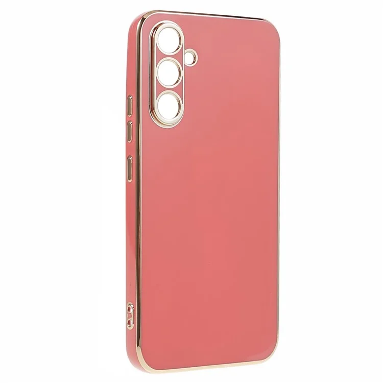 Custodia di Protezione Del Telefono Per Samsung Galaxy A34 5g, Morbido TPU Glossy 6D Electroplating Back Cover - Rosso