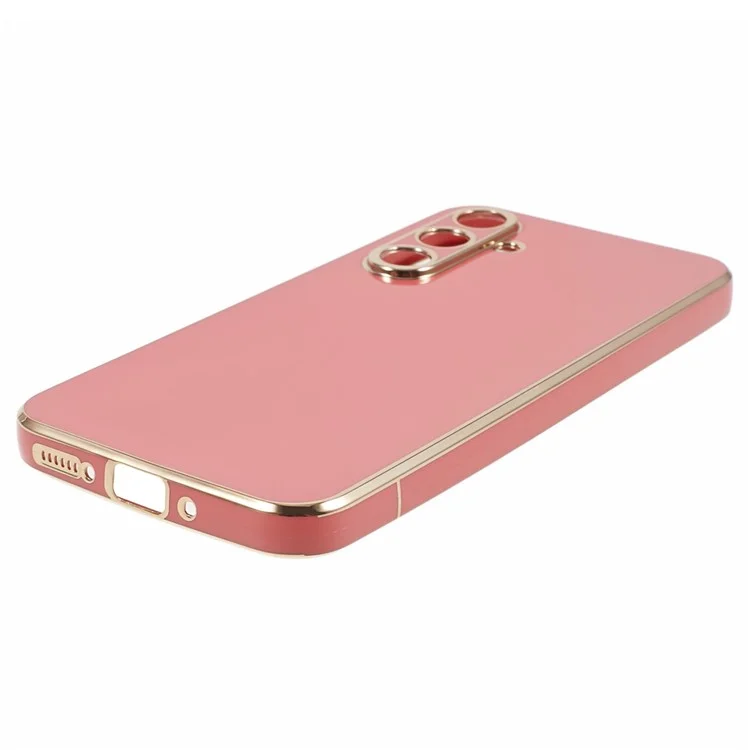 Custodia di Protezione Del Telefono Per Samsung Galaxy A34 5g, Morbido TPU Glossy 6D Electroplating Back Cover - Rosso