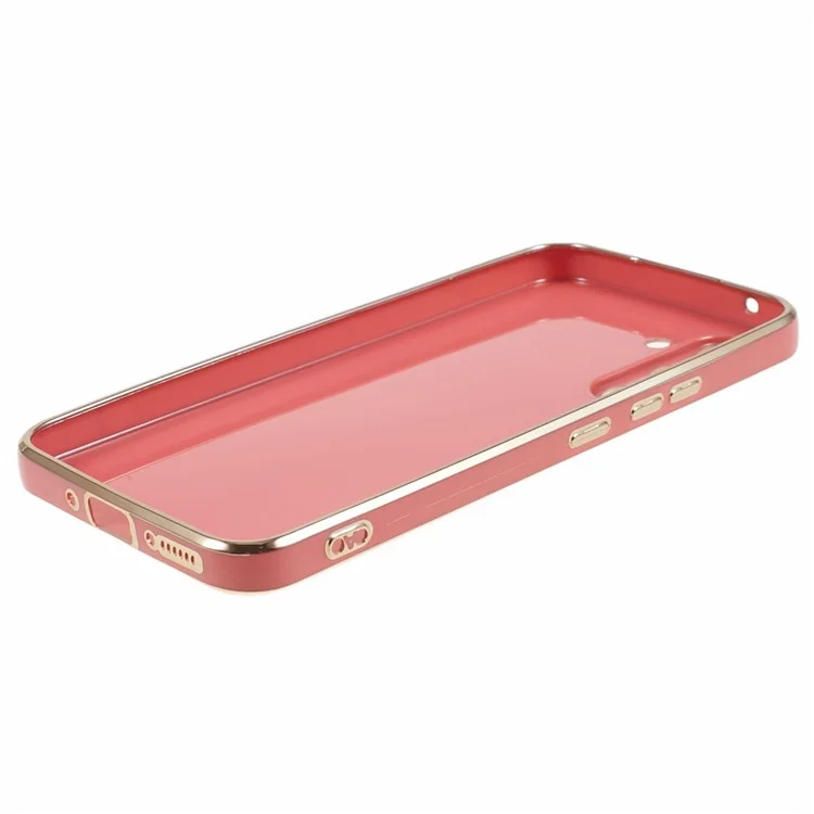 Custodia di Protezione Del Telefono Per Samsung Galaxy A34 5g, Morbido TPU Glossy 6D Electroplating Back Cover - Rosso