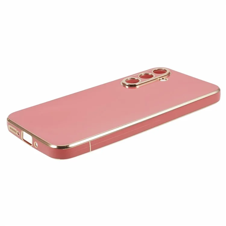 Custodia di Protezione Del Telefono Per Samsung Galaxy A34 5g, Morbido TPU Glossy 6D Electroplating Back Cover - Rosso