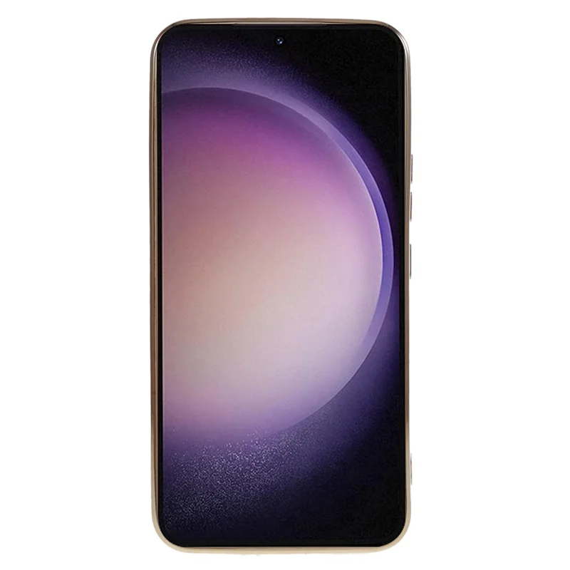 Soft TPU Case for Samsung Galaxy S23 FE , Glossy 6D Electroplating Phone Protective Back Cover - White