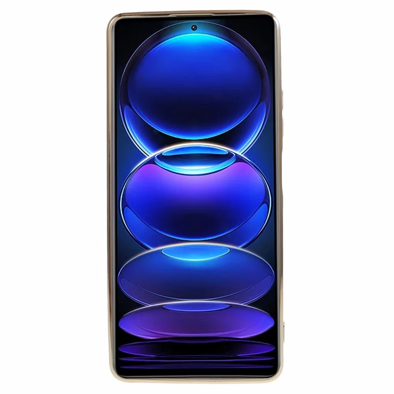 For Xiaomi Redmi Note 12 Pro 5G Glossy TPU Phone Case Camera Protection 6D Electroplating Cover - Blue