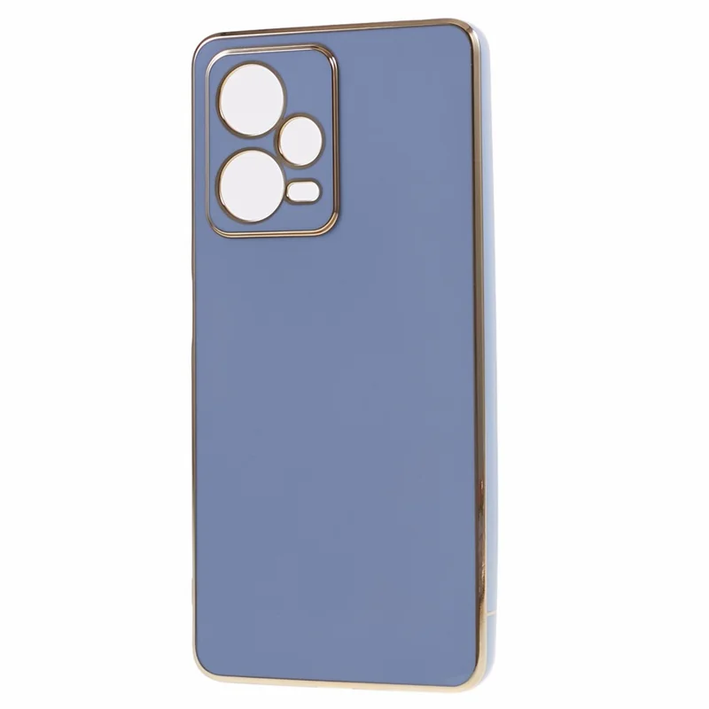For Xiaomi Redmi Note 12 Pro 5G Glossy TPU Phone Case Camera Protection 6D Electroplating Cover - Blue