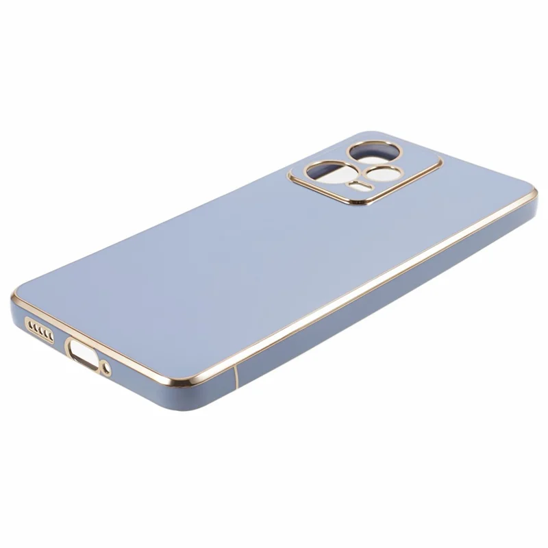 For Xiaomi Redmi Note 12 Pro 5G Glossy TPU Phone Case Camera Protection 6D Electroplating Cover - Blue