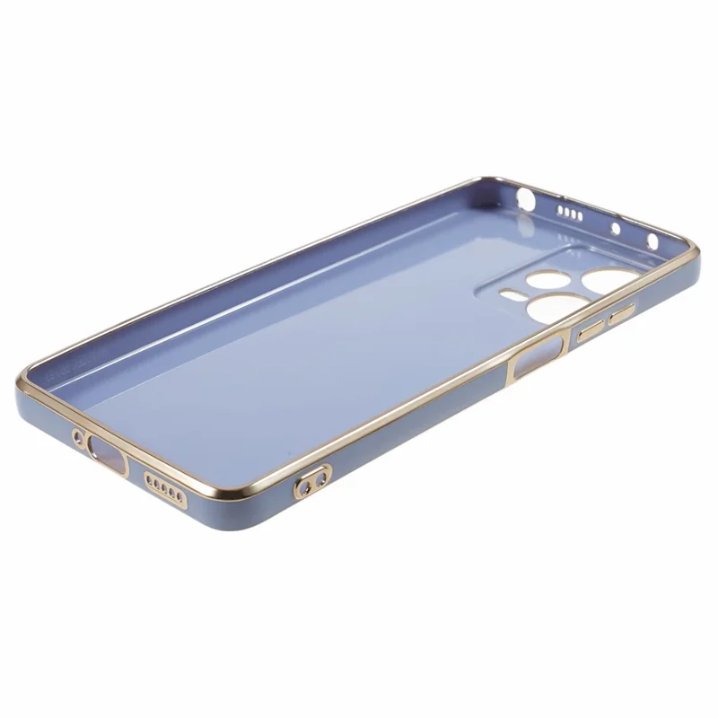 For Xiaomi Redmi Note 12 Pro 5G Glossy TPU Phone Case Camera Protection 6D Electroplating Cover - Blue