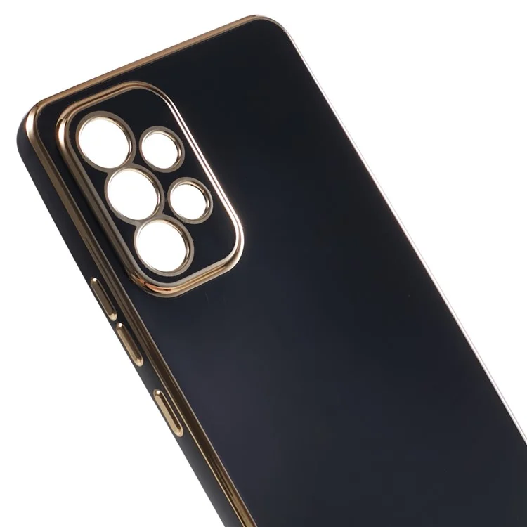 Для Xiaomi Redmi Note 12 4G TPU Защитный чехол для смартфона Глянцевая задняя крышка с 6D гальваническим покрытием - Черный