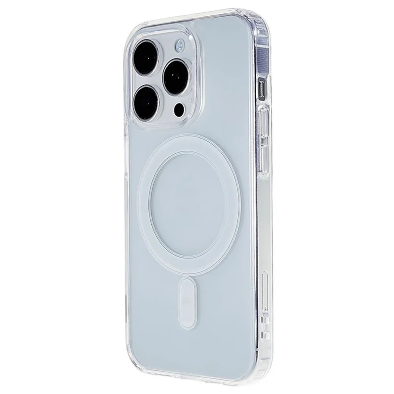 Para iPhone 15 Pro Capa Transparente Antiarranhões Acrilico+TPU Compatível com MagSafe