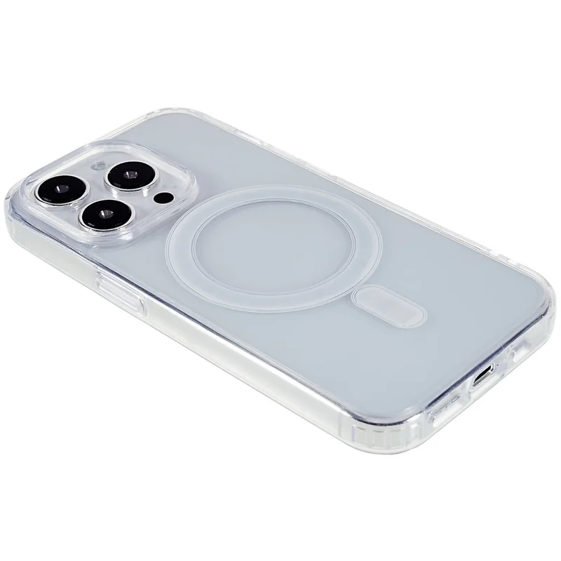 For iPhone 15 Pro Max Clear Protective Cover Acrylic+TPU Magnetic Phone Case Compatible with MagSafe