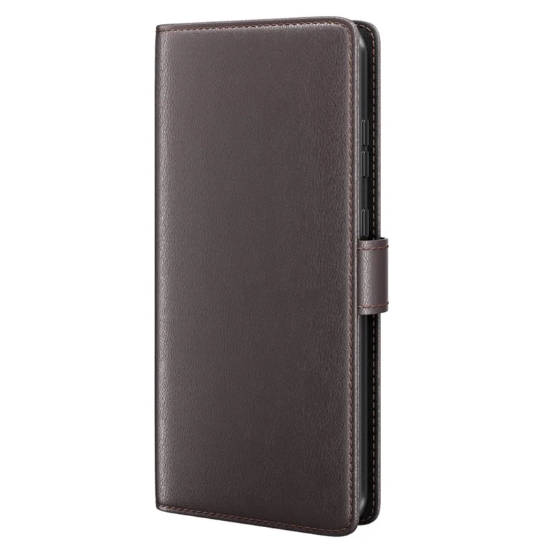 For Samsung Galaxy F34 5G / M34 5G Case Genuine Split Leather Phone Cover with Wallet Stand - Brown