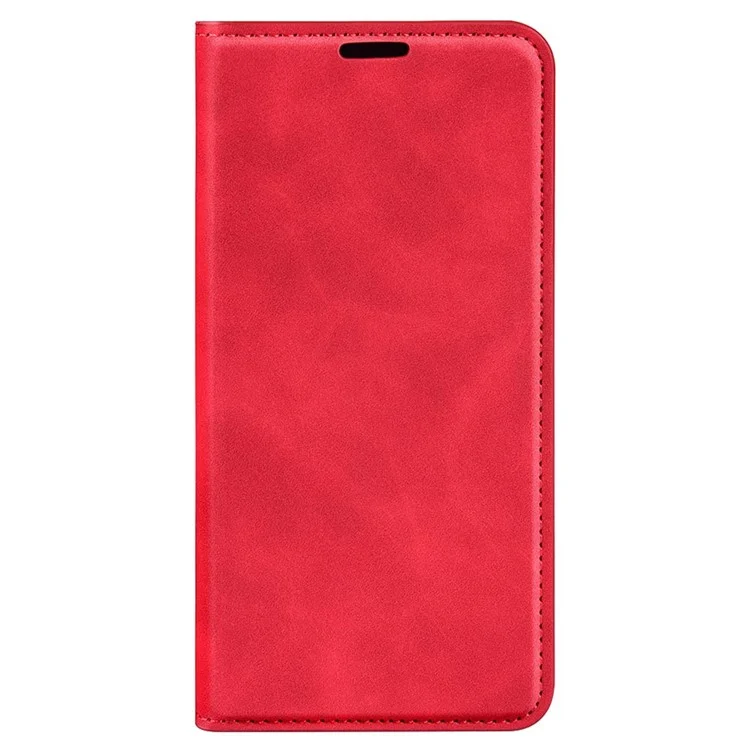For Samsung Galaxy F34 5G / M34 5G Anti-Scratch Skin-touch Wallet PU Leather Phone Case Stand Mobile Phone Cover - Red