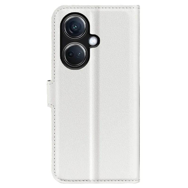 Phone Case For Oppo K11 5G Wallet Litchi Texture Shell Anti-Scratch Stand PU Leather Phone Cover - White