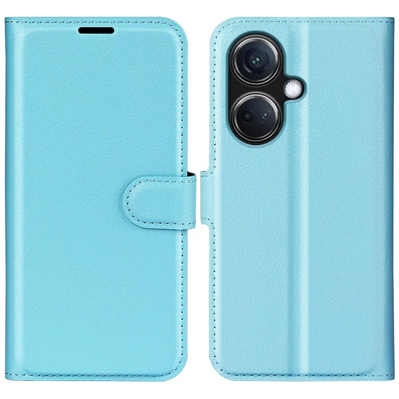Phone Case For Oppo K11 5G Wallet Litchi Texture Shell Anti-Scratch Stand PU Leather Phone Cover - Blue