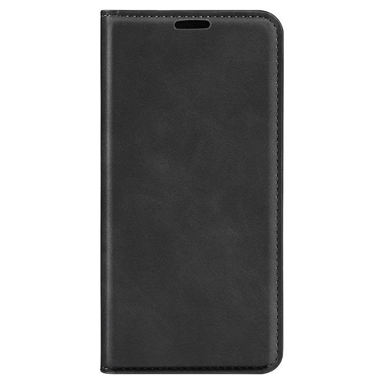 Pour Realme 11x 5G / 11 5G (Global) Slim-Fit Shell Skin-touch Wallet Phone Cover Stand PU Leather Cell Phone Case - Noir
