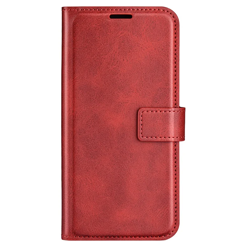 For Realme 11x 5G / 11 5G (Global) Phone Case Wallet Stand PU Leather Shell Calf Texture Full Protection Phone Cover - Red