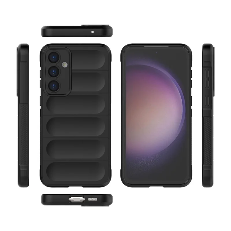 Прочный TPU-чехол для Samsung Galaxy S23 FE, противоскользящий чехол для защиты от падения - черный