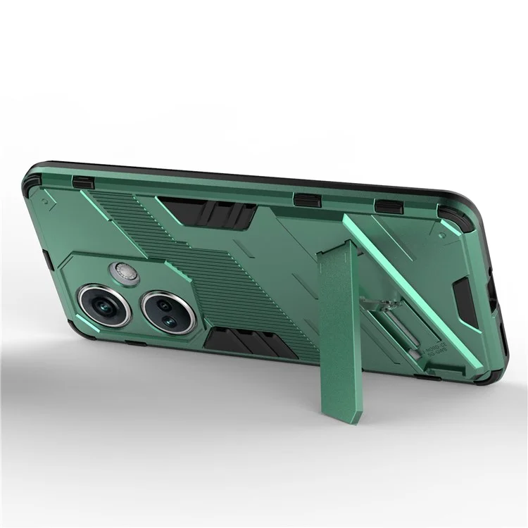 PC+TPU stoßfeste Hülle für OnePlus Nord CE3 5G, Kickstand-Rüstungs-Handyhülle - Grün