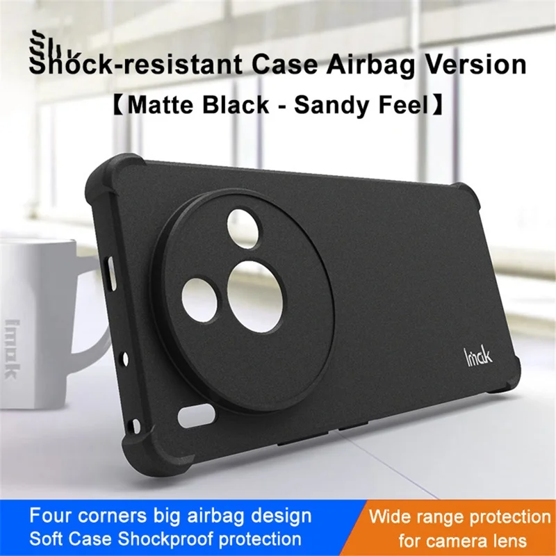 IMAK For ZTE nubia Z50S Pro 5G Matte Phone Case Airbag Corner TPU Phone Cover - Black