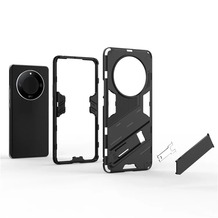 For Honor X50 / X9b 5G / Magic6 Lite 5G PC+TPU Shockproof Phone Case Hidden Kickstand Back Cover - Baby Blue
