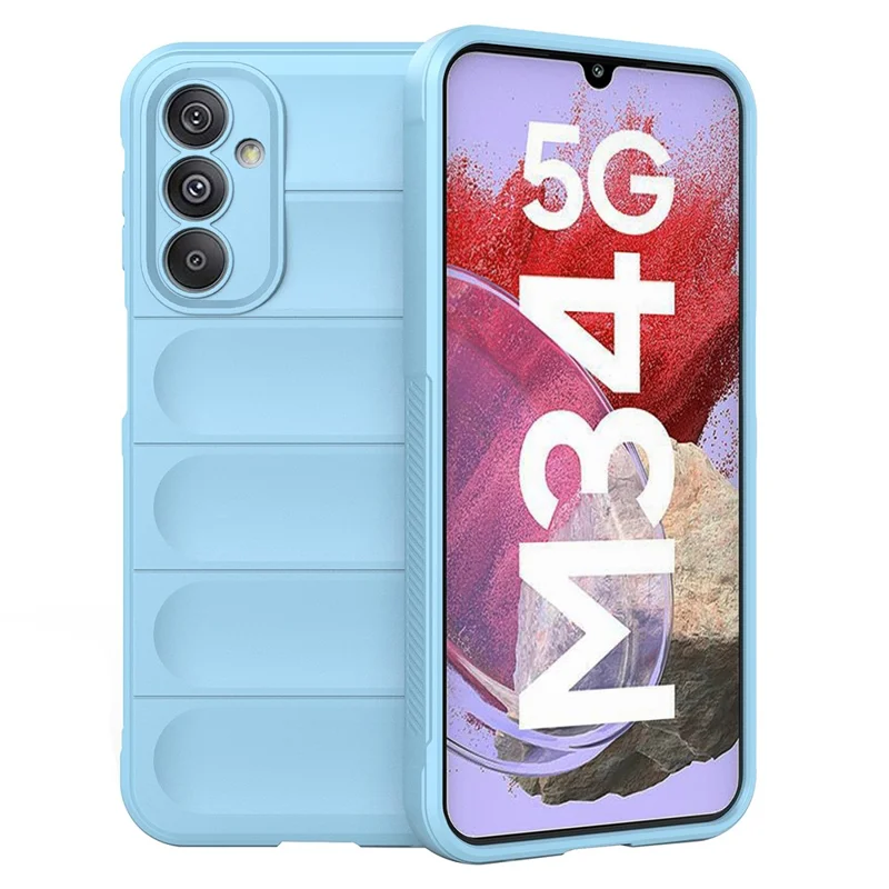 Slagfast mobilskal för Samsung Galaxy F34 5G / M34 5G Skyddande robust TPU-mobilskal - Babyblå