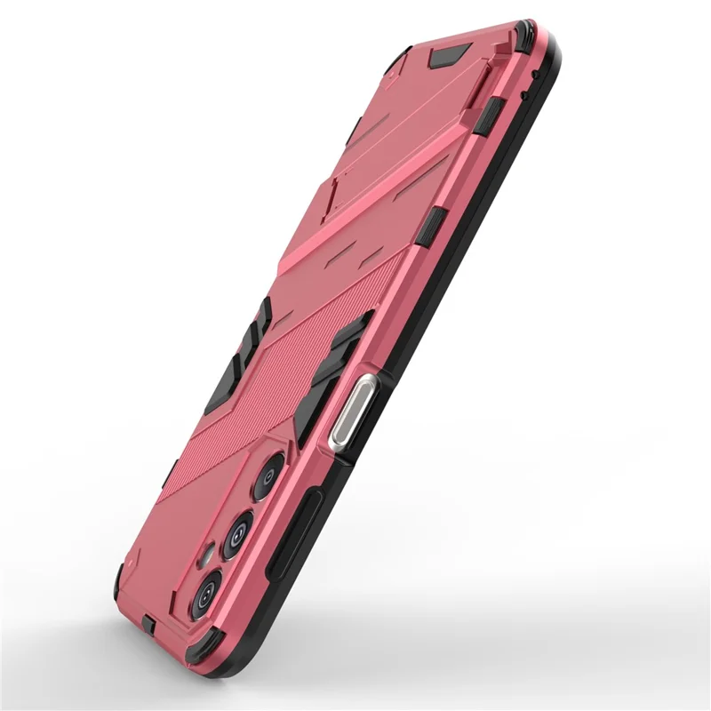 För Samsung Galaxy F34 5G / M34 5G Antislips mobilskal PC+TPU bakplatta med stöd - Rosa