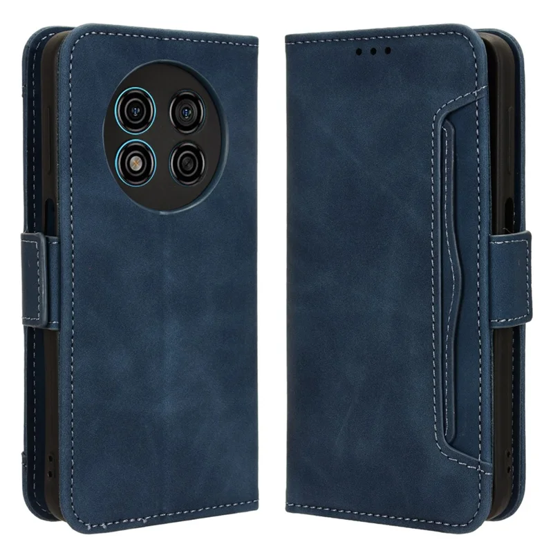 Per Ulefone Note 15 Custodia Portafoglio in Pelle PU con Supporto e Slot Multipli per Carte - Blu