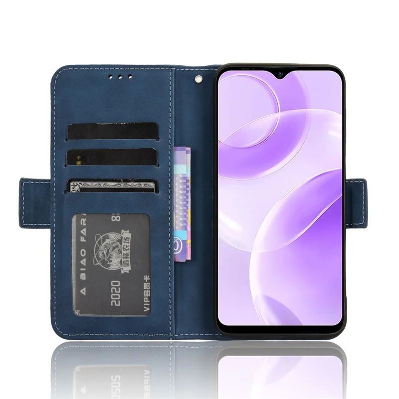 Per Ulefone Note 15 Custodia Portafoglio in Pelle PU con Supporto e Slot Multipli per Carte - Blu