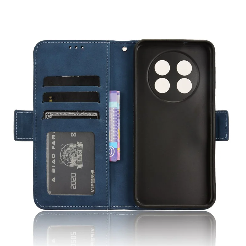 Per Ulefone Note 15 Custodia Portafoglio in Pelle PU con Supporto e Slot Multipli per Carte - Blu