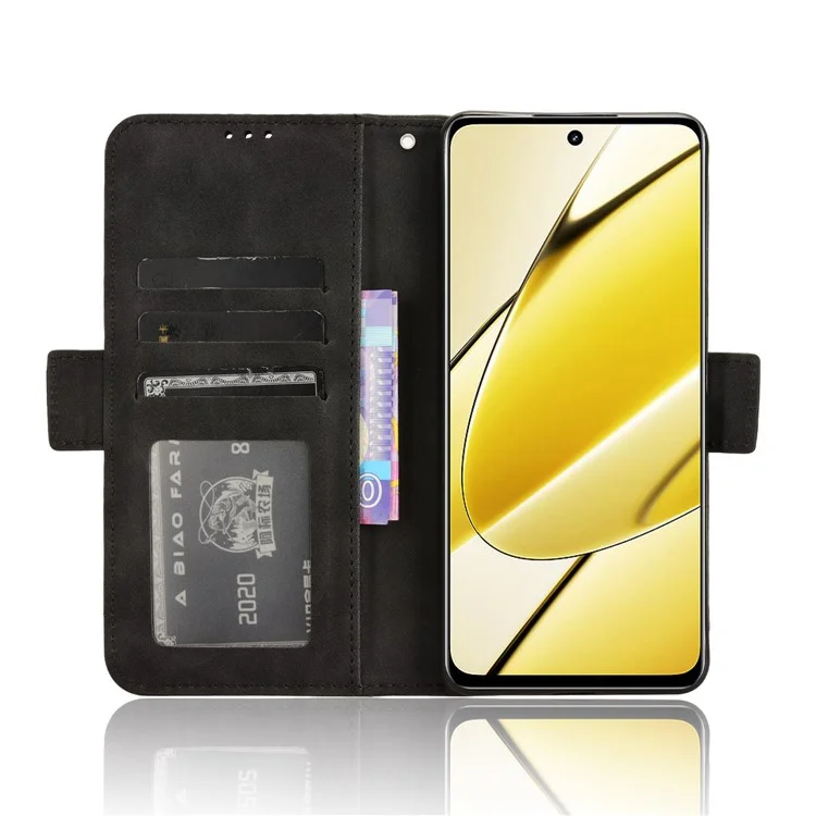 Custodia Portafoglio in PU Pelle con Slot Multipli per Realme 11x 5G / 11 5G (Globale), Custodia Protettiva con Supporto - Nero