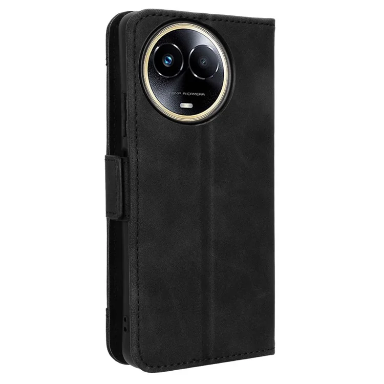 Custodia Portafoglio in PU Pelle con Slot Multipli per Realme 11x 5G / 11 5G (Globale), Custodia Protettiva con Supporto - Nero