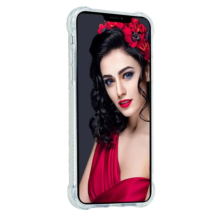 Для iPhone 15 Pro Max Quicksand Glitter Phone Case Reinforced Corners TPU Protective Cover - Blue