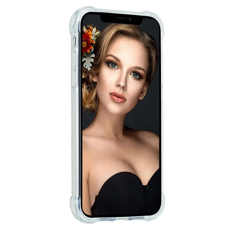Для iPhone 15 Plus Glitter Quicksand Protective Case Clear TPU Phone Back Cover - Blue