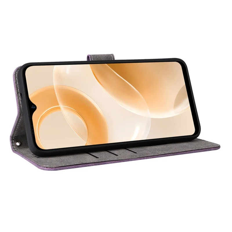 For Ulefone Note 15 Wallet Phone Case Anti-Scratch RFID Blocking Leather Cover with Strap - Purple