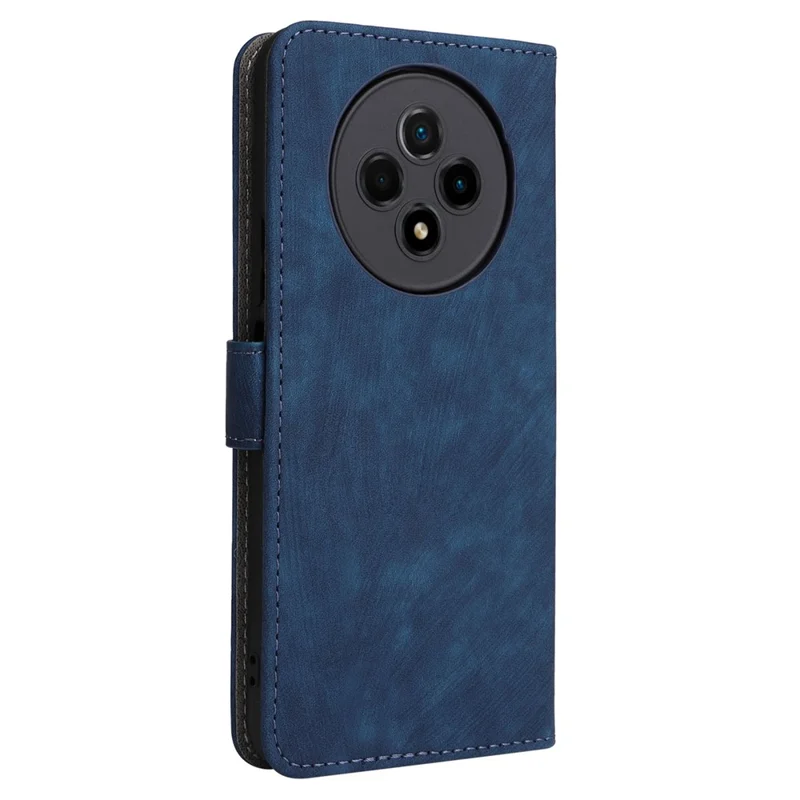 Wallet Phone Case for Wiko Hi Enjoy 60 Pro 5G Anti-Drop RFID Blocking Leather Flip Cover with Strap - Blue