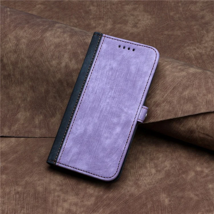 YX0020 Para iPhone 15 Pro Dual Magnetic Clasp PU Leather Case Stand Wallet Phone Cover com Alça - Roxo