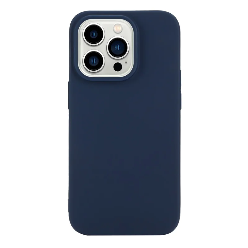 For iPhone 15 Pro Max Matte TPU Phone Back Cover Anti-fingerprint Mobile Phone Protective Case - Dark Blue