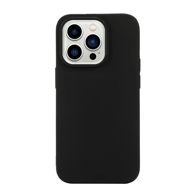 Per iPhone 15 Pro Max Matte TPU Phone Back Cover Anti-fingerprint Mobile Phone Protective Case - Black