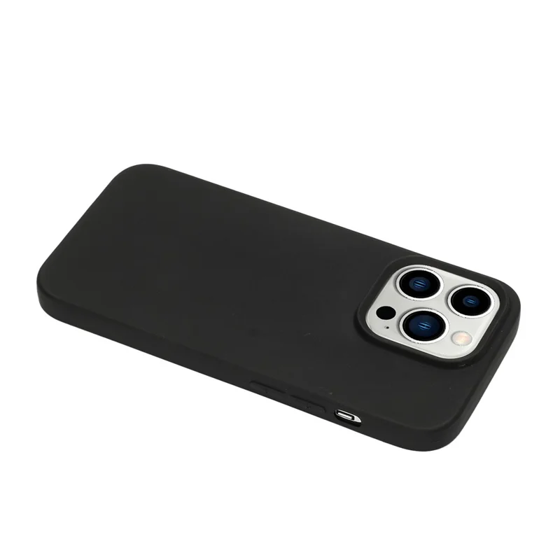 Per iPhone 15 Pro Max Matte TPU Phone Back Cover Anti-fingerprint Mobile Phone Protective Case - Black