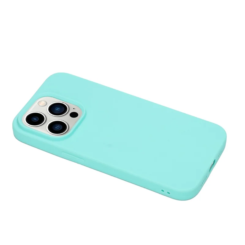 Per iPhone 15 Pro Matte Soft TPU Phone Case Ultra Slim Anti-fingerprint Mobile Phone Back Cover - Baby Blue