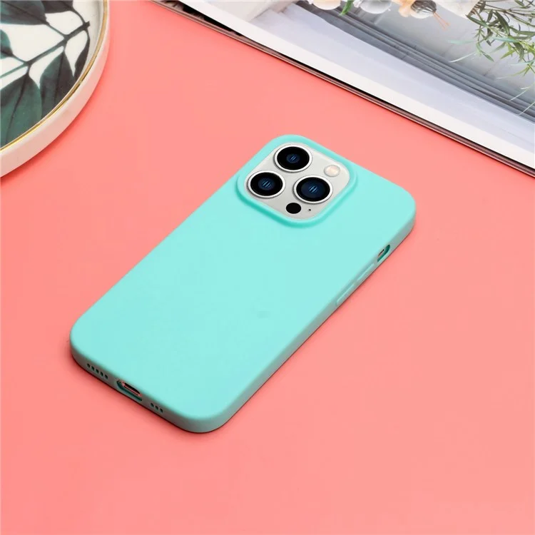 Per iPhone 15 Pro Matte Soft TPU Phone Case Ultra Slim Anti-fingerprint Mobile Phone Back Cover - Baby Blue
