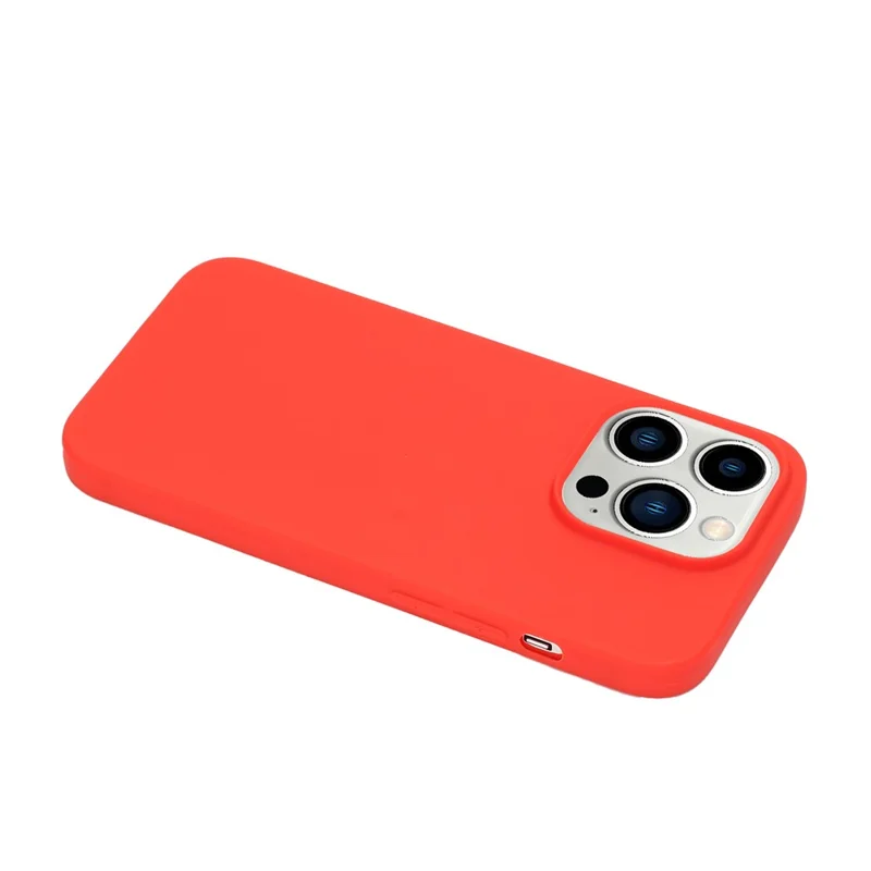 For iPhone 15 Pro Matte Soft TPU Phone Case Ultra Slim Anti-fingerprint Mobile Phone Back Cover - Red